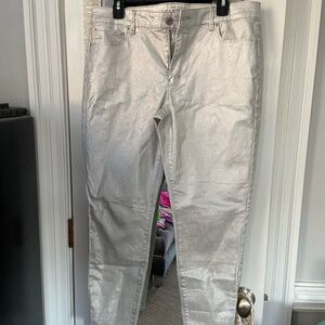 Silver Women's Jeans White House Black Market size 12